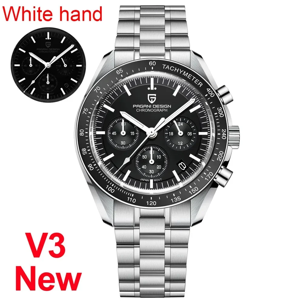Pagani Design 2024 New Aerospace Moon Watch Men Luxury Sapphire Crystal Quartz Watch For Men Sport Speed Chronograph Vk63 Movt
