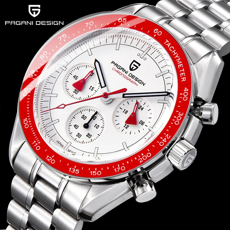 2023 Nuovo Pagani Design V5 Moon Mens Orologi Quarzo Top Brand Luxury Chronograph Automatico Impermeabile Sport Zaffiro Orologio 1701
