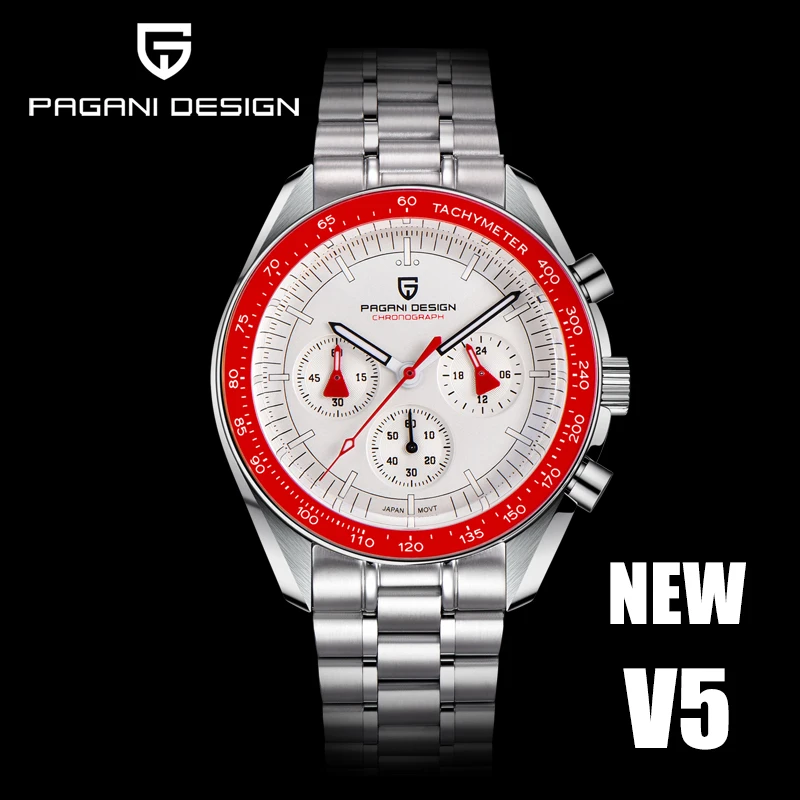 Pagani Design Fashion Men Orologi Luxury Quartz Watch Sapphire Bezel 2023 New Speed Chronograph Automatic Date Relogio Masculino