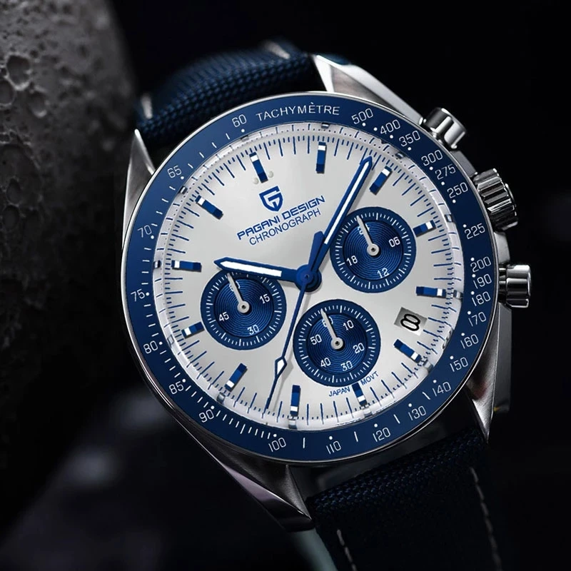 Pagani Design Moon Mens Orologi 2023 Top Brand Luxury Quartz Chronograph Luminoso Zaffiro Specchio Impermeabile Reloj Hombre 1701
