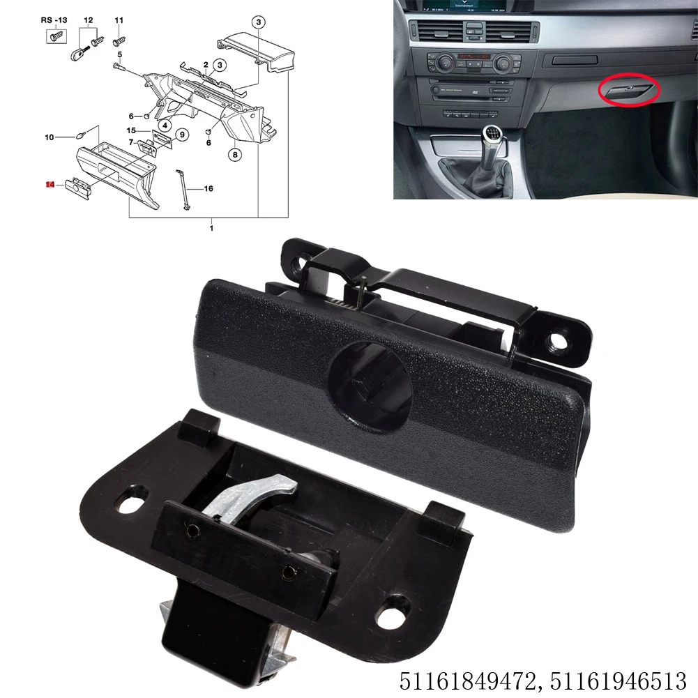 2Pcs Car Glove Box Lock Catch Per-Bmw 3 E30 5 E34 7 E23 Z1 Z3 51161849472 51161946513 Plastica Lock Catch Accessori Per Auto