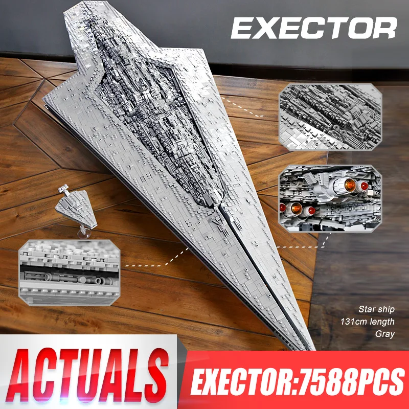 Mold King 13134 Moc-15881 La Stella Di Classe Dell'Esecutivo Dreadndovrebbe Star Destroyer Set Nave Giocattoli Building Blocks Regali Di Compleanno Pe