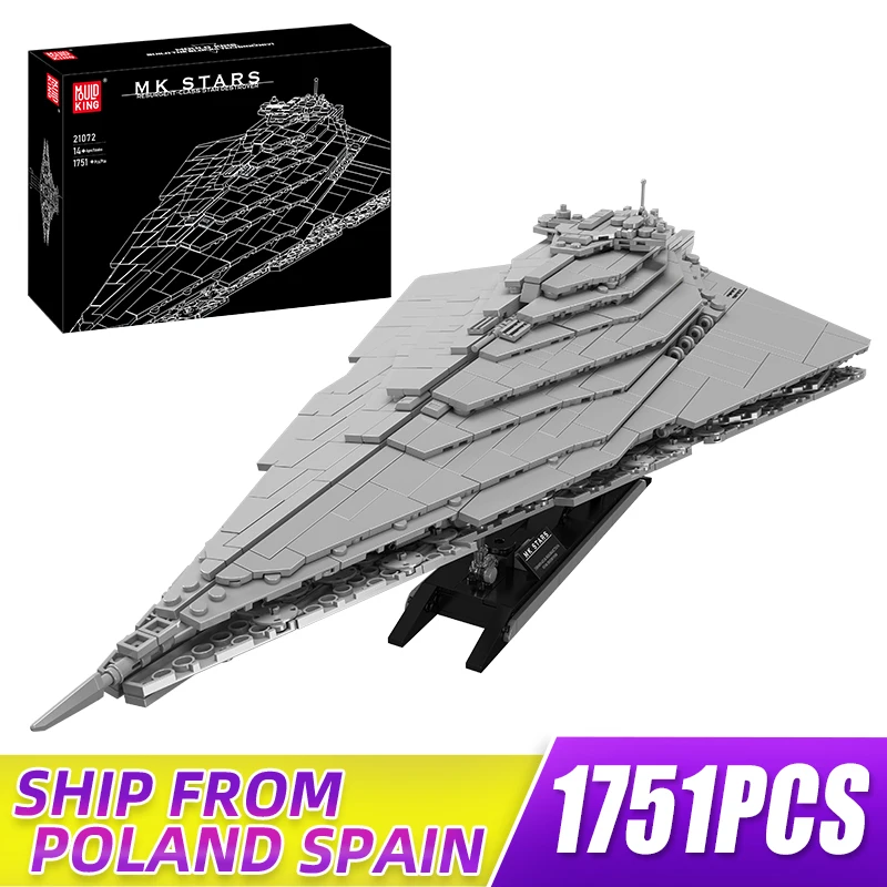 Mold King 21072 Starship Toys The Moc Classic Star Destroyer Model Construction Building Set Toys For Kids