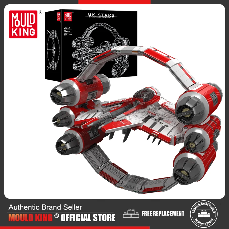 Mold King 21047 Star Destroyer Building Block Ucs Interstellare Ring Fighter Model Moc Ucs Imperial Spaceship Toys Regali Per Bambini