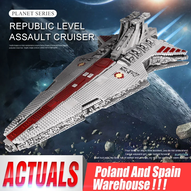 Mold King 21005 Moc Star Toys Piano Ucs St04 Repubblica Cruiser Star Destroyer Set Building Blocks Mattoni Giocattoli Regali
