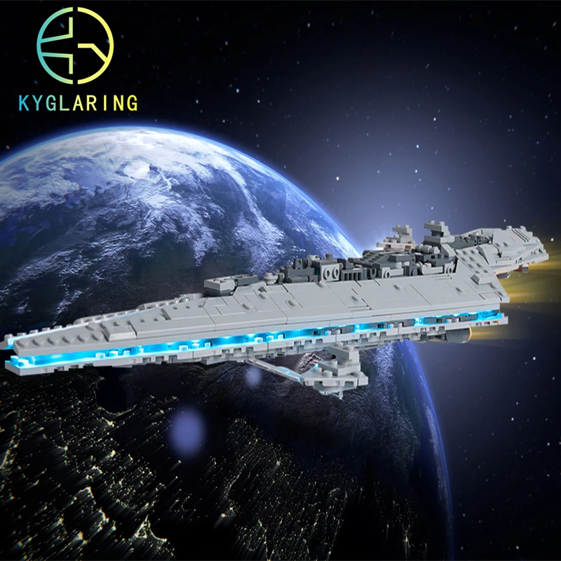 Kit Luci Led Kyglaring Per Il Modello Di Blocco Distruttore Super Star Dell'Attuatore 75356 (Non Inclusi)