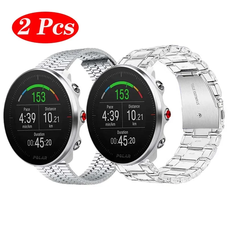 Bracciale In Resina Trasparente Per Polar Grit X/X Pro/X Pro Titan Watchabnd Per Polar Vantage M M 2 Wristband Ignite 2/Pacer Metal Strap