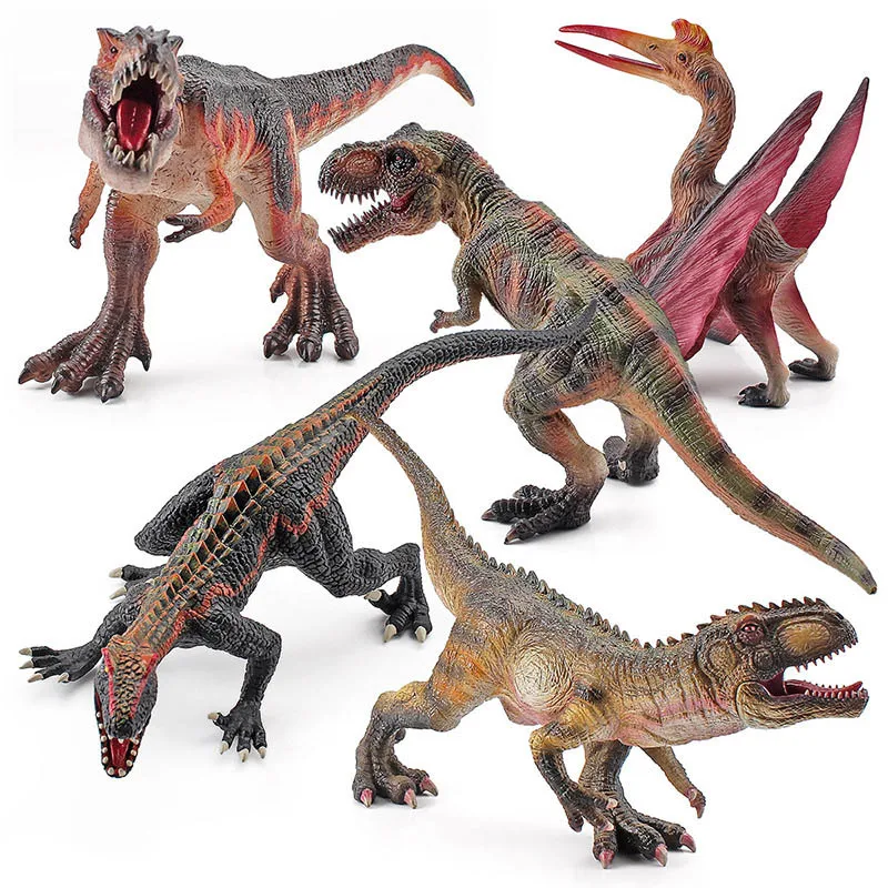 Jurassic Dinosauro Simulazione Tyrannosaurus Spinosaurus Velociraptor Gigantotosaurus Modello Action Figure Animali Figurine Giocattoli Per Bambini