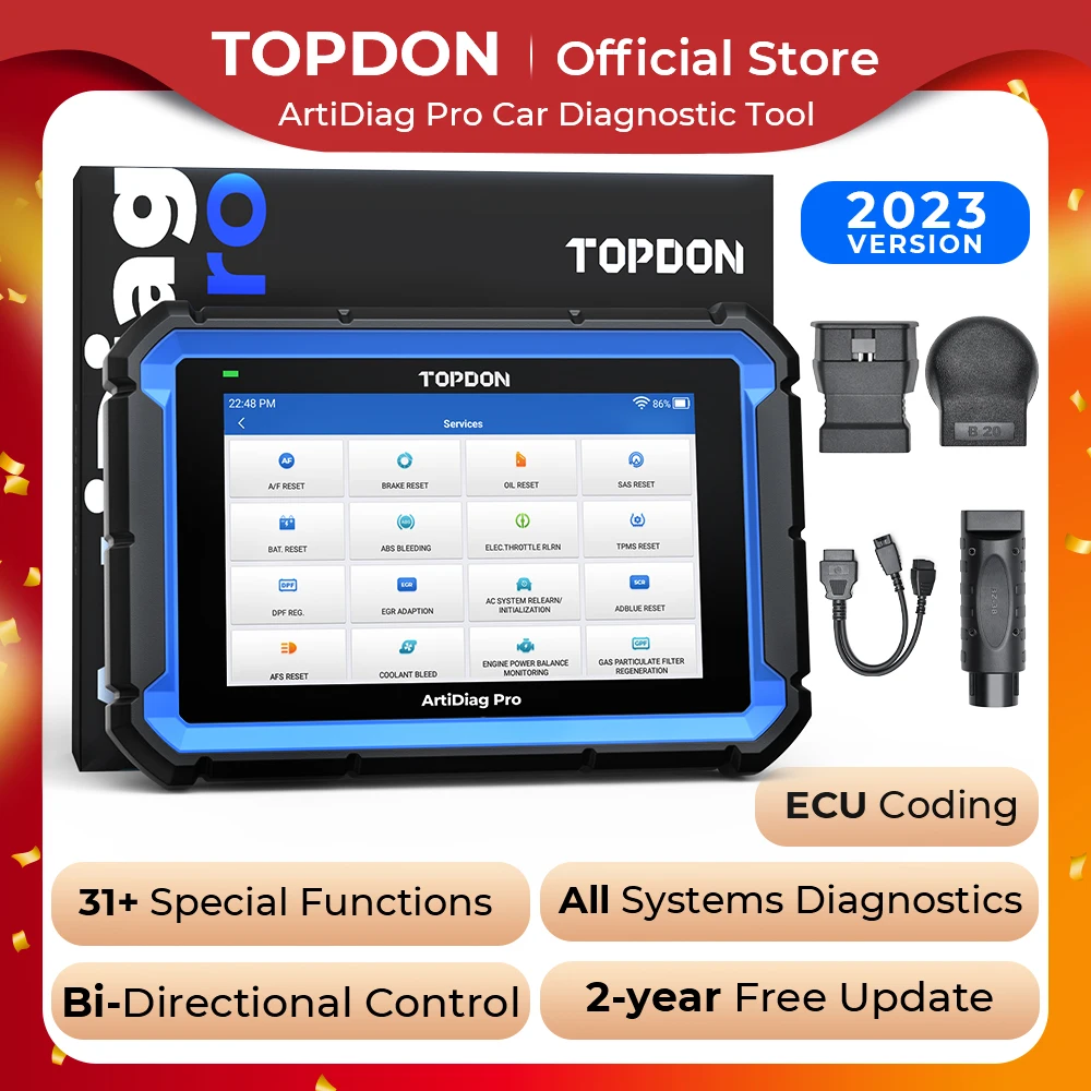 Topdon Artidiag Pro Automotive Vehicle Obd2 Scanner Car Engine Fault Code Ecu Strumenti Di Codifica Online Tutti I Sistemi Strumento Diagnostico Per A