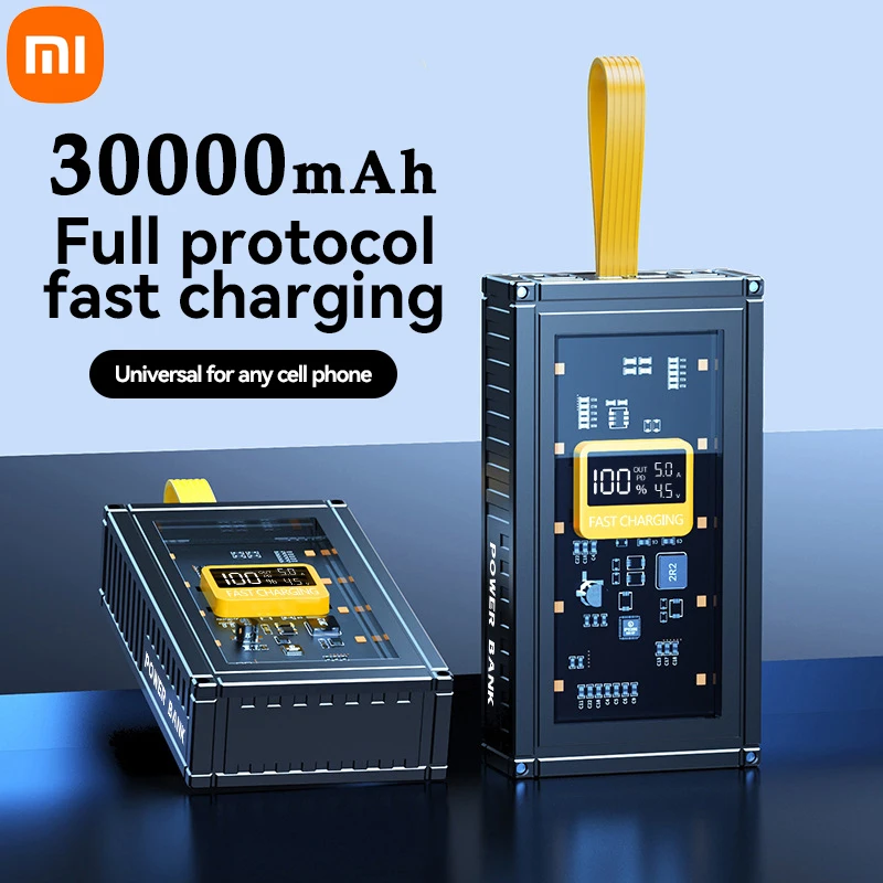 Xiaomi 30000Mah Power Bank Ricarica Rapida Bidirezionale A Otto Porte Adatta Per Batteria Esterna Samsung Iphone Xiaomi Spedizione Gratuita