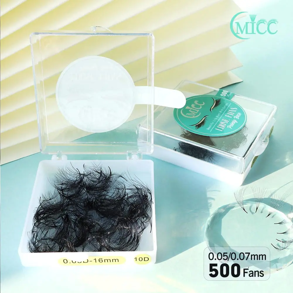 500 Fan Sharp Slim Sharp Stretto Stelo Premade Lash Sciolto Sottile Base A Punta Russia Volume Ciglia Estensioni Trucco Cilia