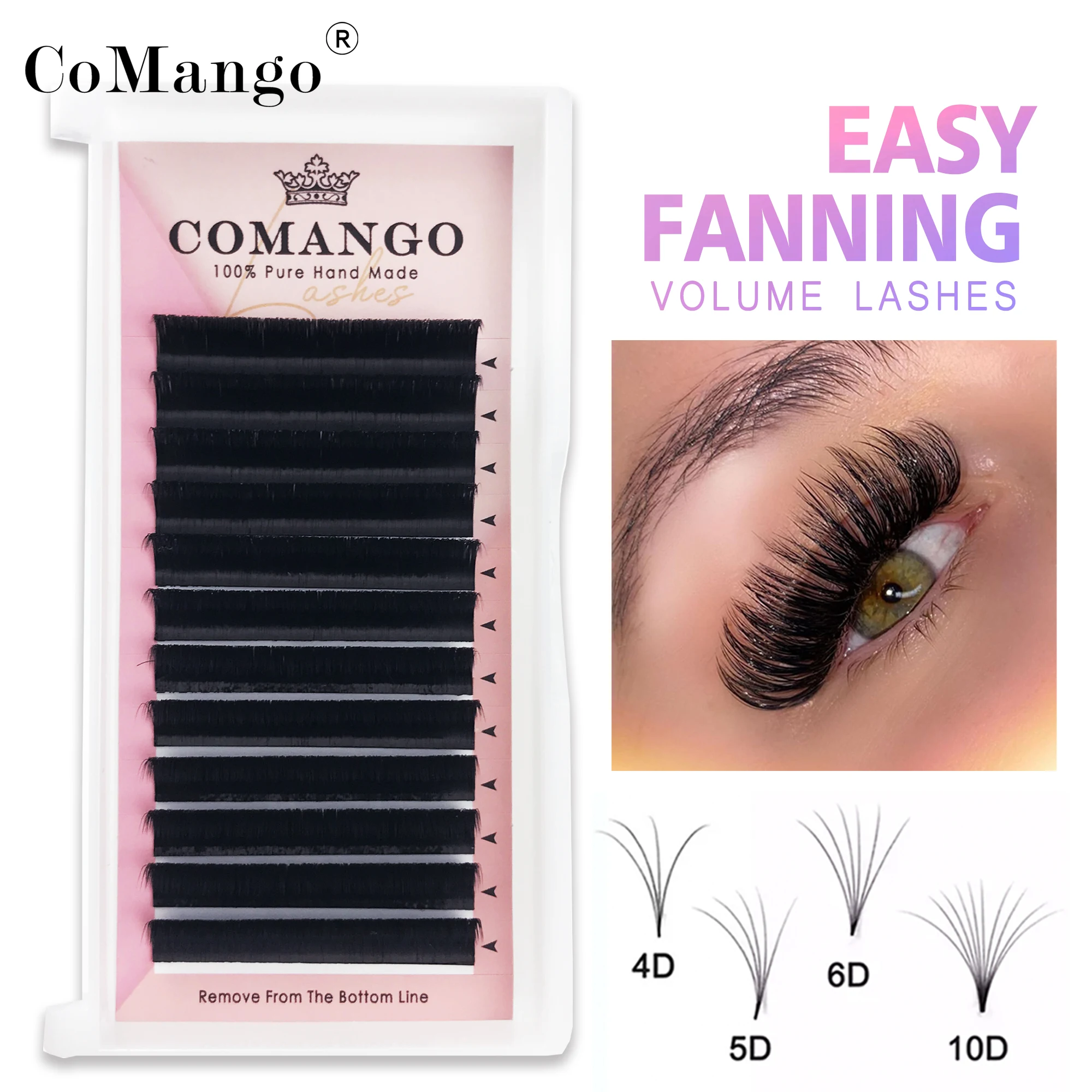 C/D/Dd Curl Easy Fan Lashes Fast Bloom Extension Ciglia Self-Making Fans Volume Lash Extension Forniture