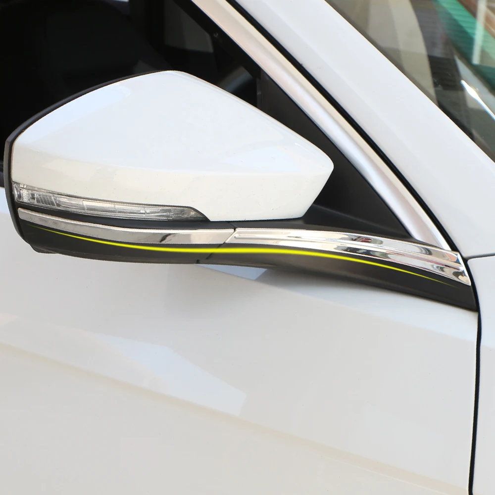 Car Side Door Rearview Mirror Frame Cover Trim Stainless Steel  Decoration For Volkswagen Vw T-Roc Troc 2017 - 2022 Accessories