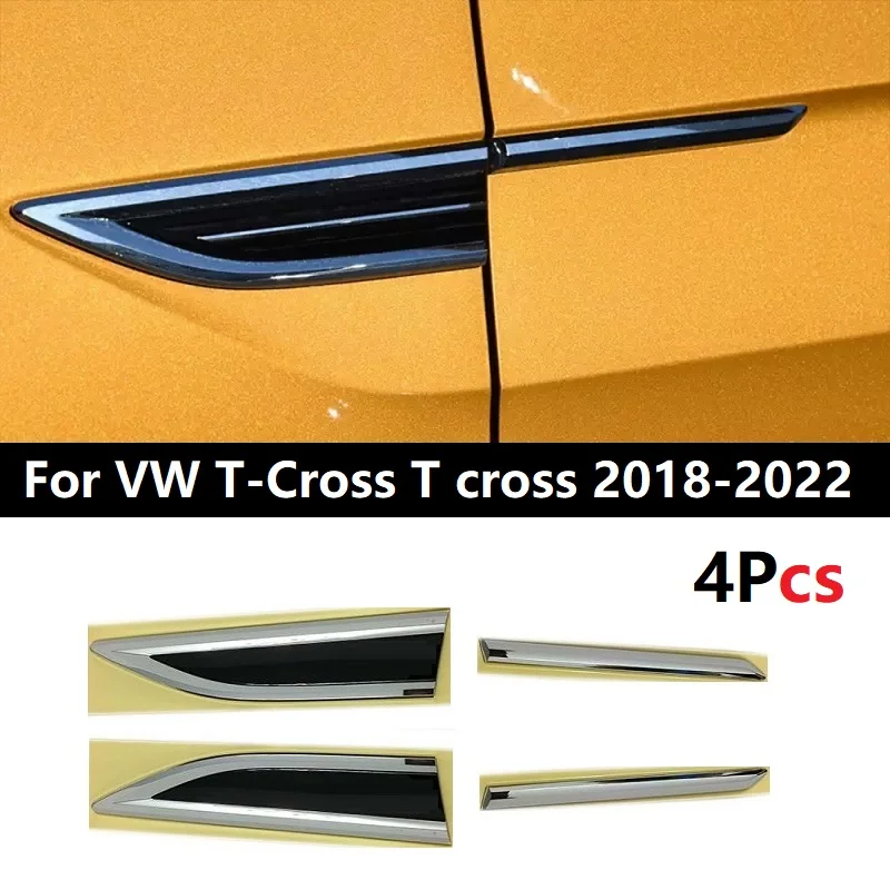 Per 2018 -2022 Vw T-Roc Troc Original Door Side Wing Fender Emblem Badge Sticker Trim