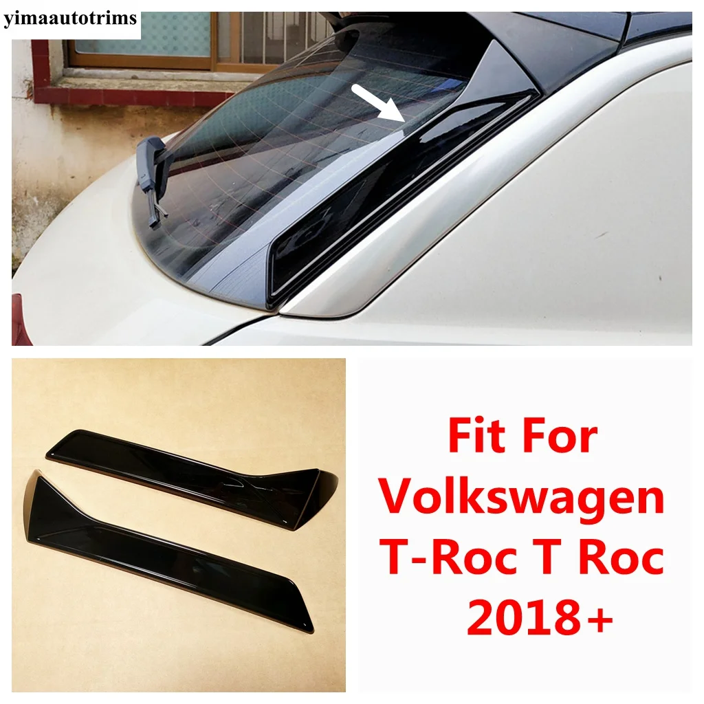 Nero Lunotto Laterale Spoiler Splitter Pannello Decorazione Copertura Trim Per Volkswagen T-Roc T Roc 2018 - 2023 Accessori Esterni