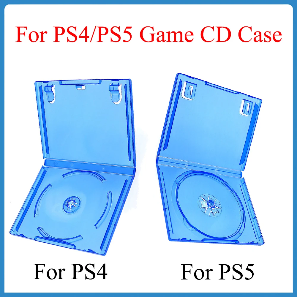 1 Pz Per Ps4 Game Cd Case Per Sony Ps4/Ps5 Clear Blue Dvd Storage Case Scatola Protettiva Disco Di Plastica Stockpaling Scatole Accessori