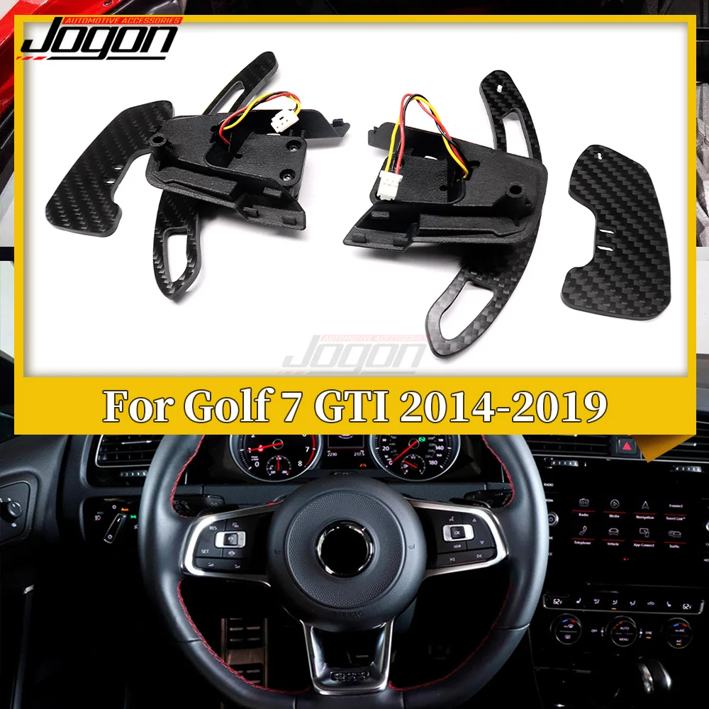 Per Vw Golf 7 Mk7 Gti Scirocco R Gte Gtd Polo 6C Magnetic Paddle Shifters Tessuto In Fibra Di Carbonio Accessori Per Auto