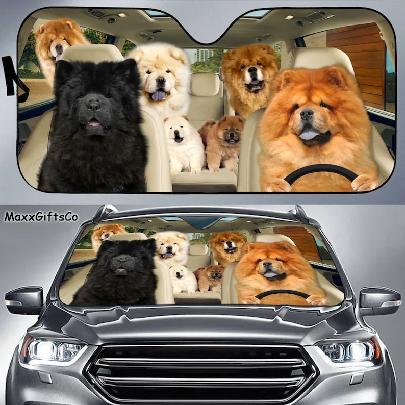Chow Chow Parasole Per Auto, Parabrezza Chow Chow Chow, Parasole Per Famiglie Di Cani, Accessori Per Auto Chow Chow Chow Chow Lovers Regali, Sun Per C