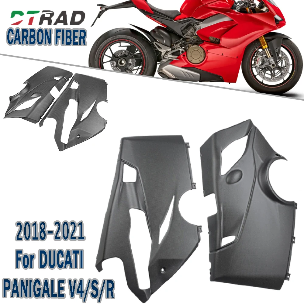 Vera Fibra Di Carbonio 3K Per Ducati Panigale V4 2018-2021 (Akrapovic Scarico Speciale) Accessori Moto Speciale Pancia