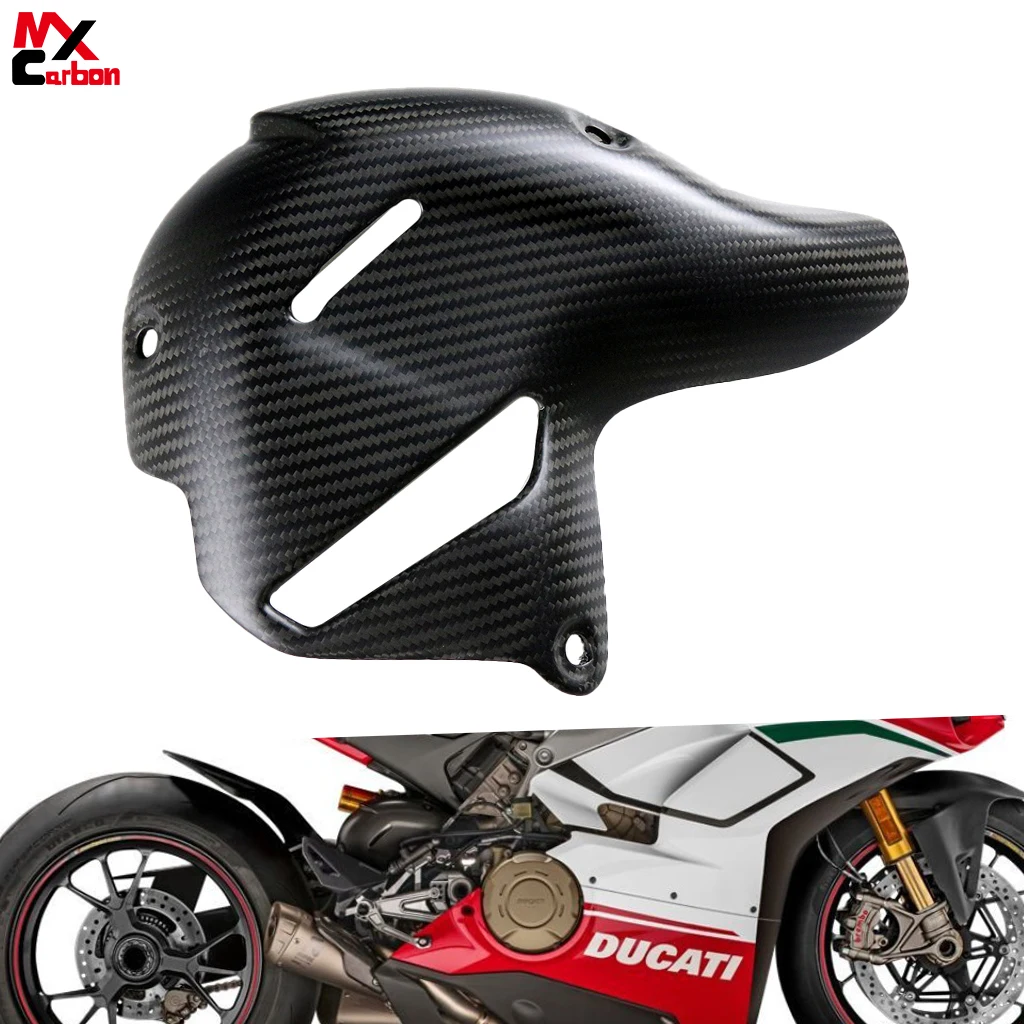 Moto Vera Fibra Di Carbonio Akrapovic Copertura Di Scarico Carenatura Scudo Termico Per Ducati Panigale V4 V4S Streetfighter 2018-2023