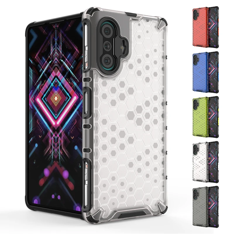 Custodia Antiurto Per Redmi K40 Cover Da Gioco Xiaomi Redmi K40 Gaming New Trasparente A Nido D'Ape Clear Cover Redmi K40 Gaming Fundas