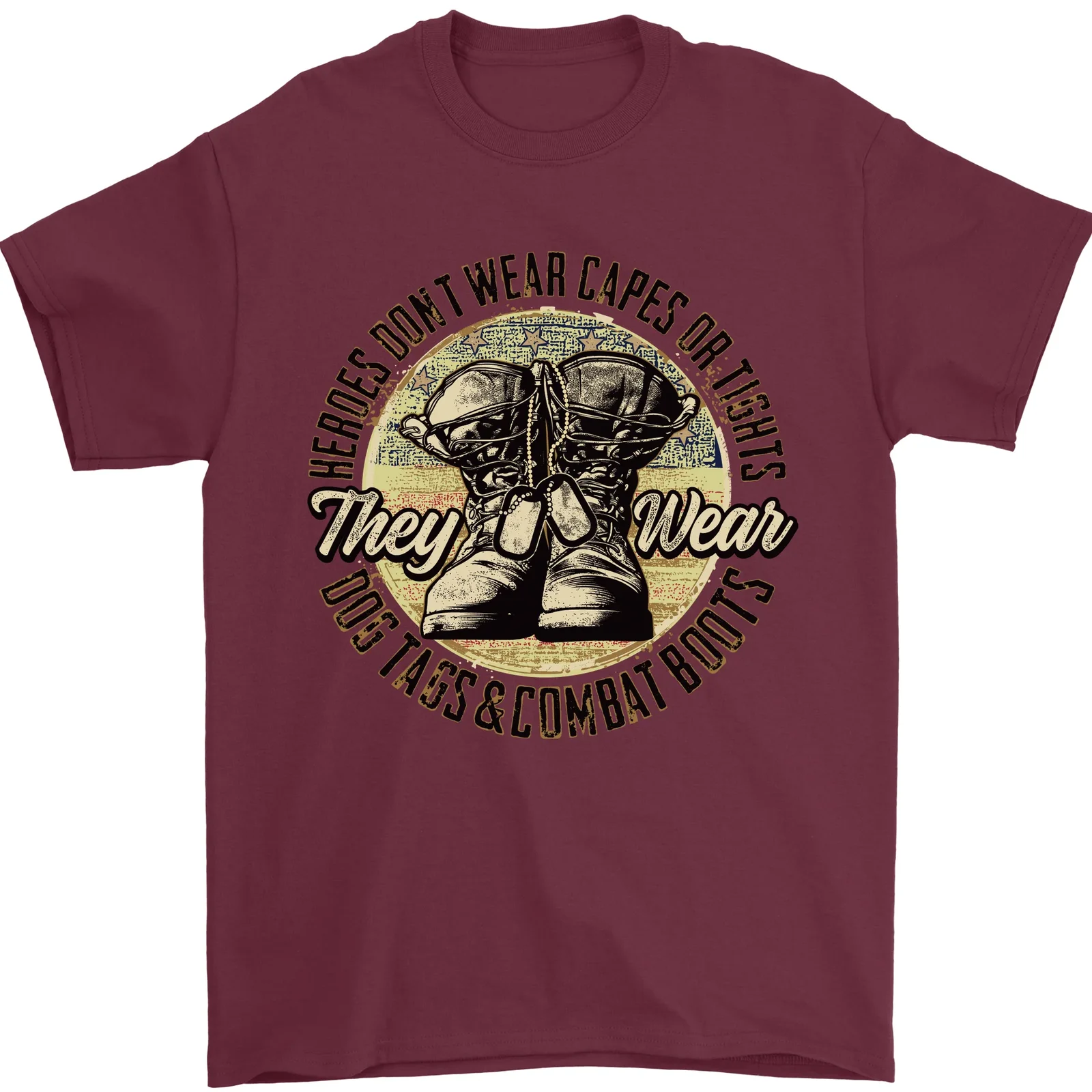 Medagliette Militari Per Cani Veterano Military Marines Pippo T-Shirt 100% Cotone
