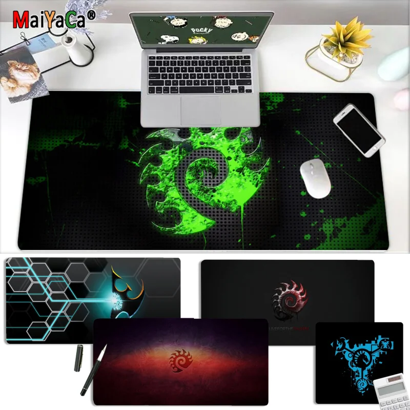 Maiyaca Starcraft 2 Team Logo Gamer Play Mats Mousepad Speed/Control Version Large Gaming Mouse Pad