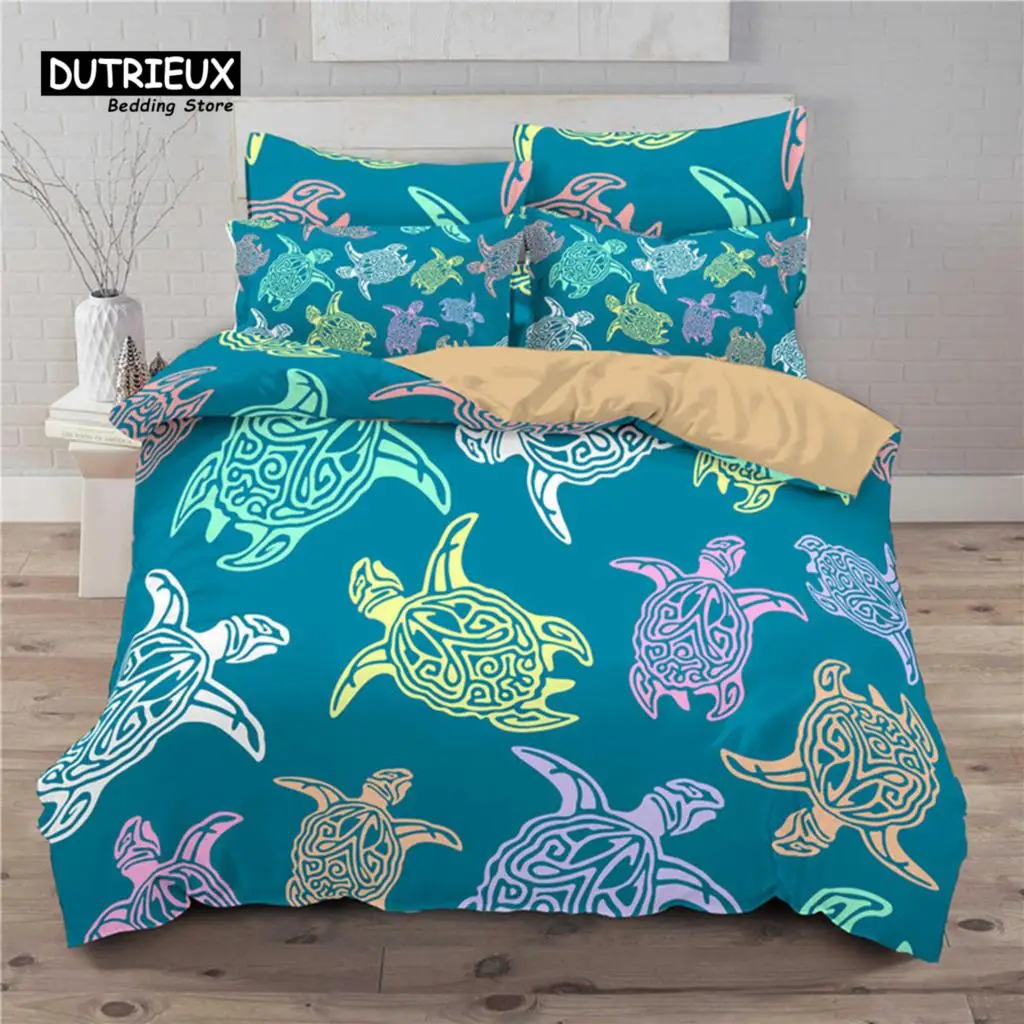 Animali Cartoon Owl Bedding Set Butterfly Elephant 3D Print Turtle Copripiumino King For Child Adulti Copripiumino In Microfibra