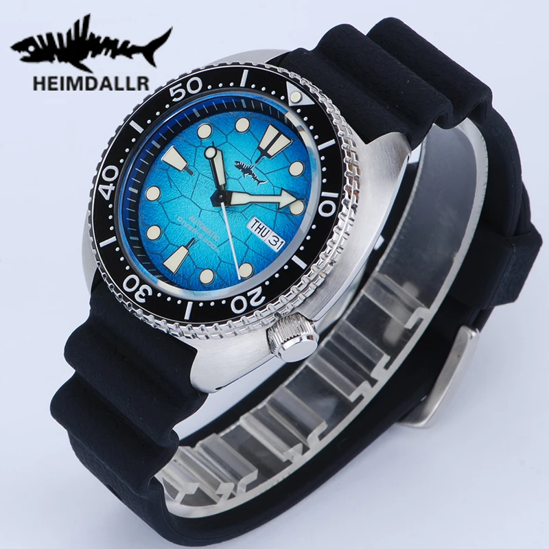 Heimdallr Luxury Turtle King Diver Watch Men Ceramic Bezel 200M Resistenza All'Acqua Nh36 Orologi Meccanici Automatici Dive