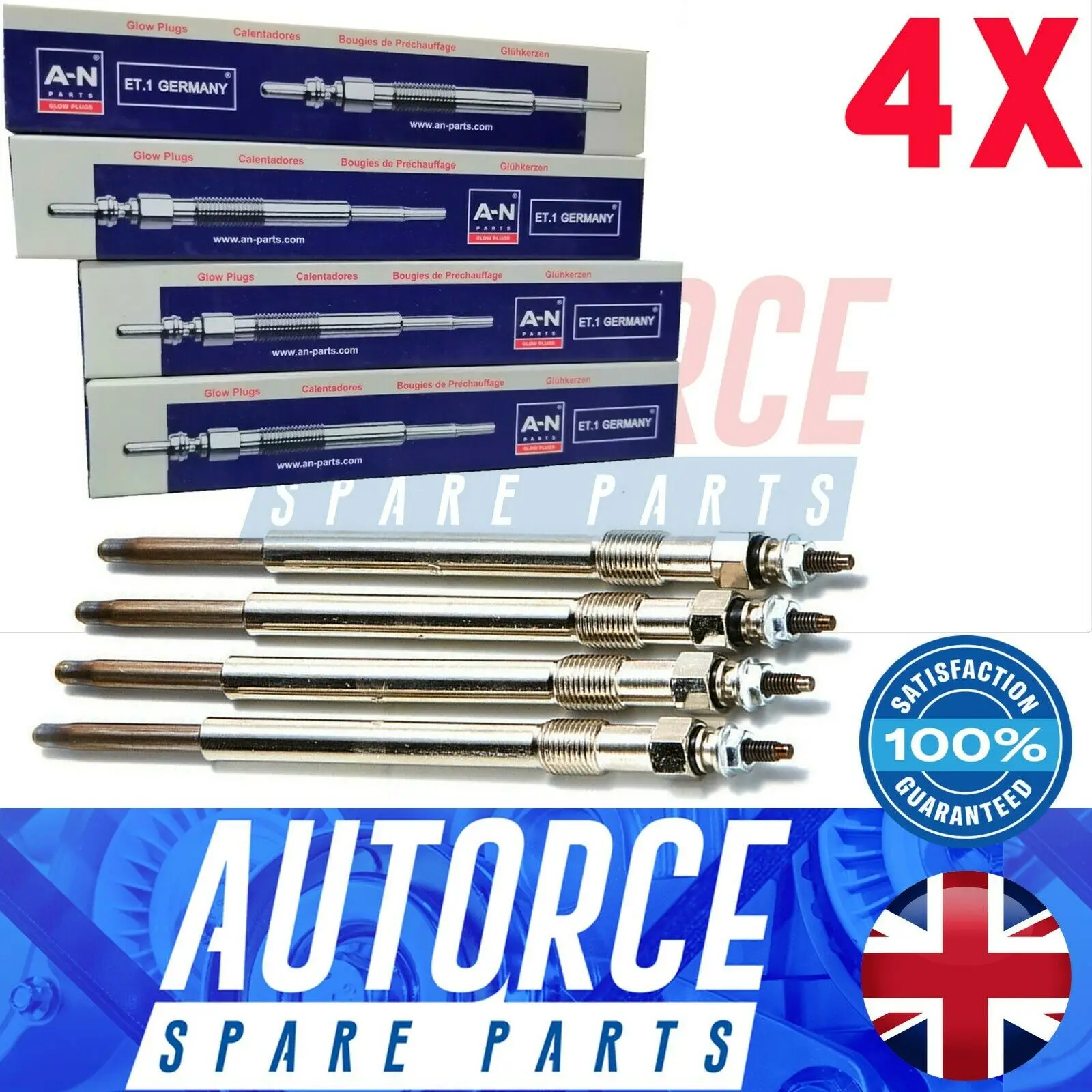 4X Per Citroen Relay 2.8 Hdi Peugeot Boxer 2.8 Hdi Renault Master Heater Glow Plugs 596072 , 59625A , 5960 K5 , 5960 K5
