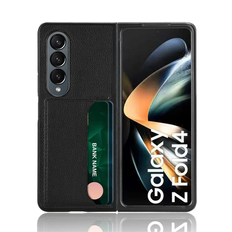 Adatto Per Samsung Galaxy Z Fold4 5G Custodia Per Cellulare Con Schermo Pieghevole Nuova Cover Protettiva Per Modello Litchi Con Scheda Add-In Z Fold3