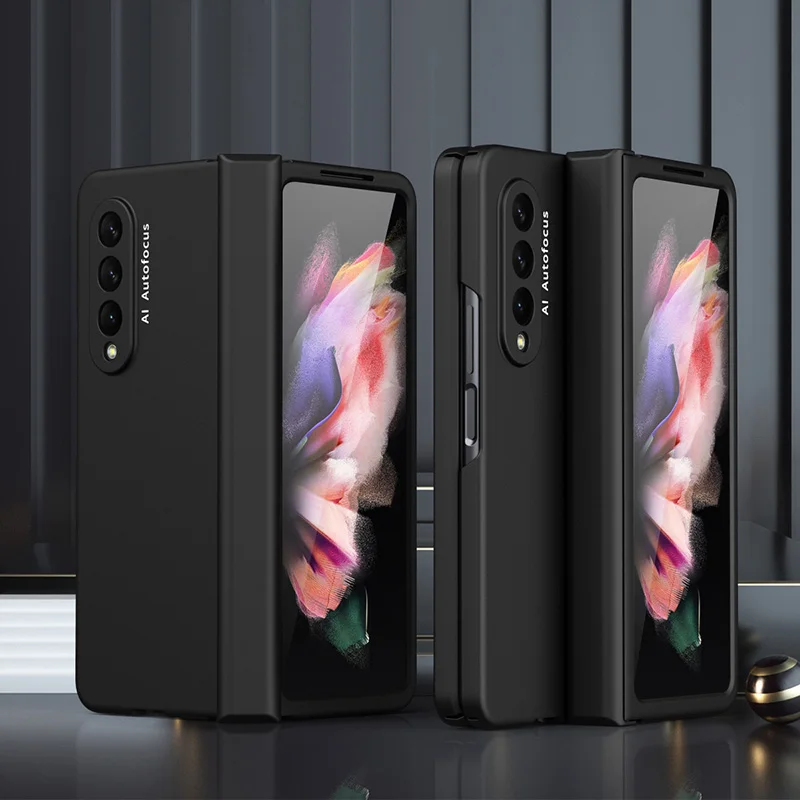 Luxurious Shockproof Case For Samsung Galaxy Z Fold 3 Case Anti-Fall Macaron Phone Cover For Samsung Z Fold3 5G Foldable Case