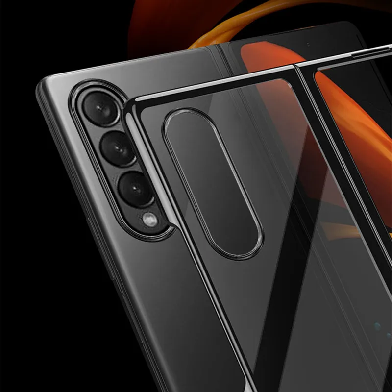 Per Samsung Galaxy Z Fold 3 5G Custodie Armatura Custodia Trasparente Per Samsung Z Fold 3 5G Cover Per Samsung Z Fold 3 Fold3 Fundas 7.6"