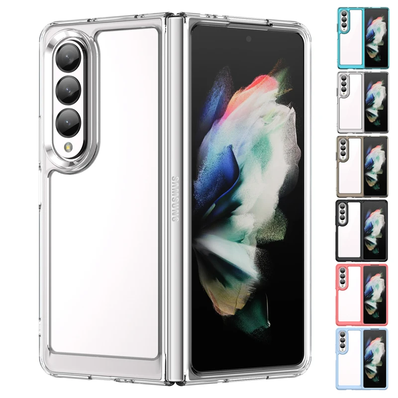 Per Samsung Galaxy Z Fold 3 Cover Samsung Z Fold 3 Capas Back Colore Trasparente Trasparente Trasparente Per Samsung Z Fold3 Fold 3 5G Cover