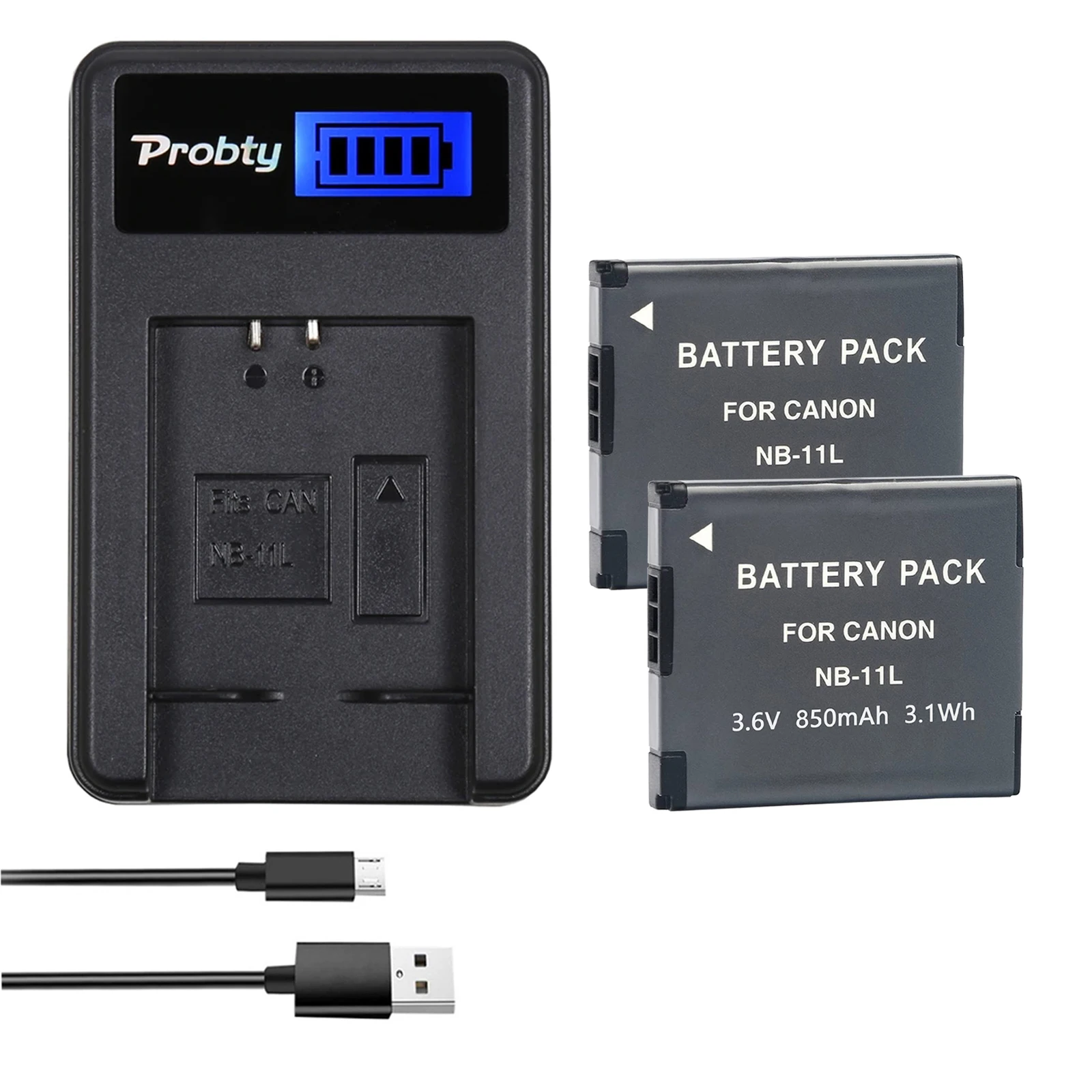 Nb-11L Nb 11Lh Batteria/Caricabatterie Lcd Per Canon Powershot A2300Is A2500 A2600 A3400Is A3500Is A4000Is Elph 110 Hs, 130 Hs