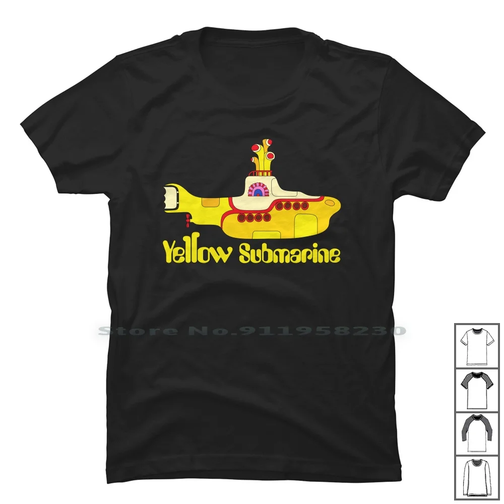 Maglietta 100% Cotone Sottomarino Yellow Marine Yell Mari Sub Low