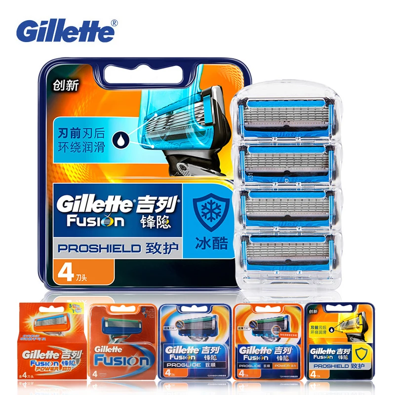 Lame Da Barba Originali Gillette Fusion Per Uomo Rasoi Per Rasoio Ricariche Per Rasoio Di Sicurezza Proglide Proshield Più Lisce