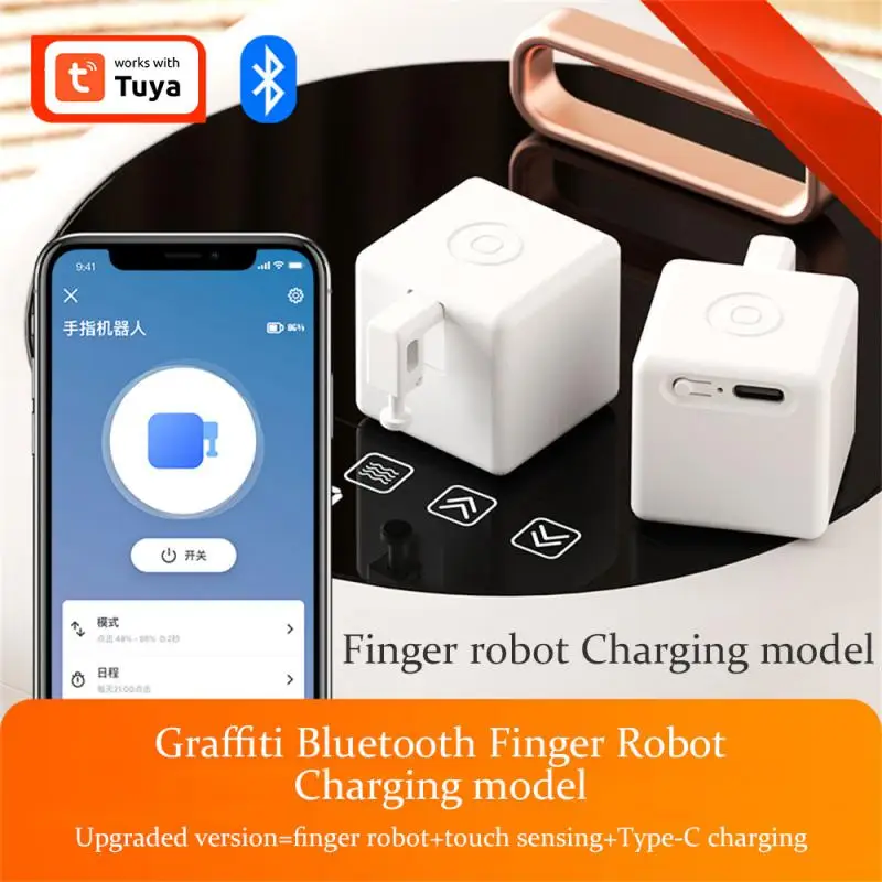 Tuya Fingerbot Mesh Intelligent Switch Robot Fingerbot Graffiti Bluetooth Mesh Finger Robot Con Gateway Batteria Ricaricabile