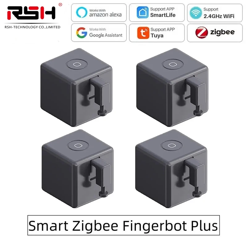 Tuya Zigbee Fingerbot Plus Smart Fingerbot Switch Button Pusher App Timer Controllo Vocale Funziona Con Alexa Google Home Assistant