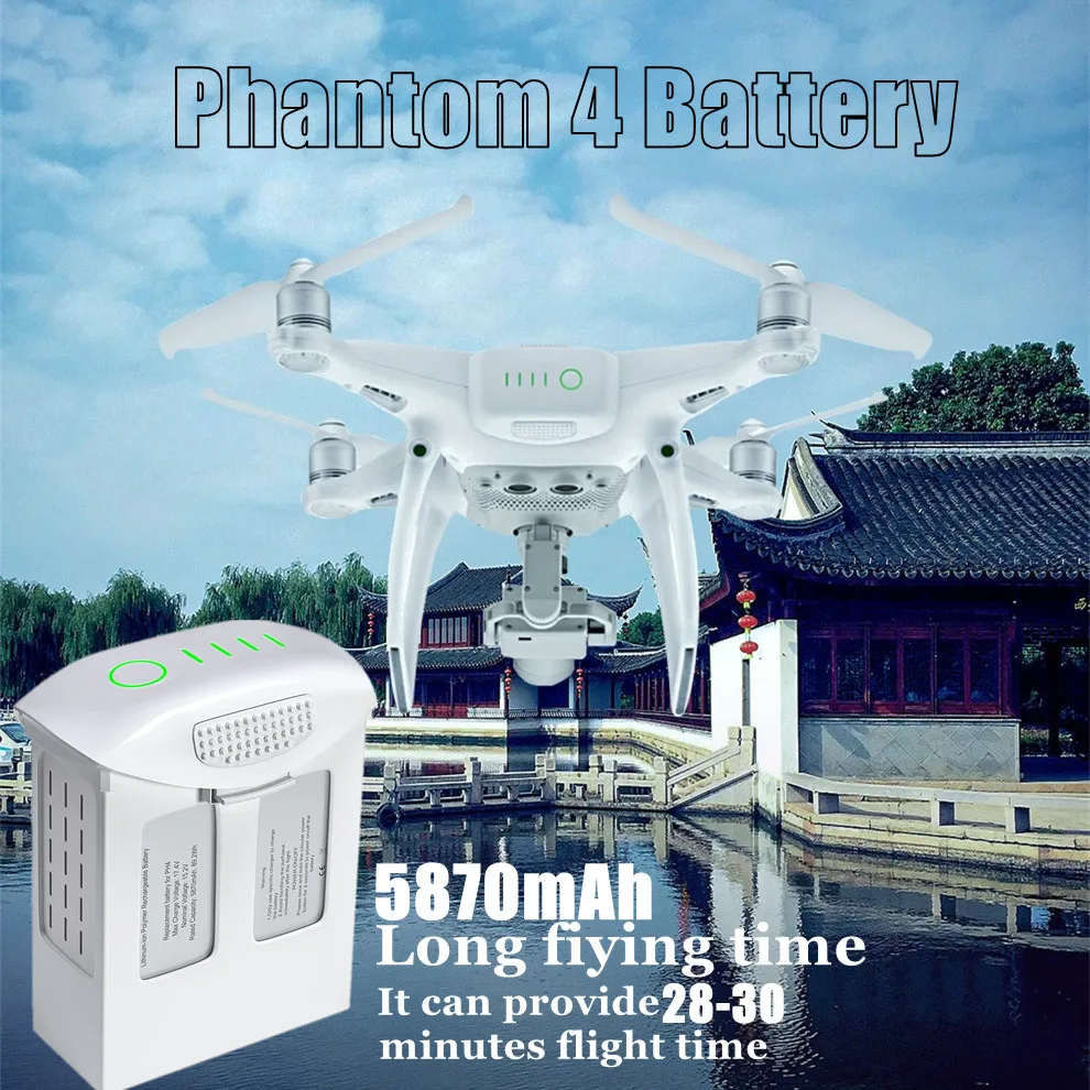 Dj Phantom 4 15.2V 5870Mah Batteria Di Ricambio Di Volo Intelligente Per Dj Phantom Serie 4 Droni Dj Phantom 4 Phantom 4 Pro