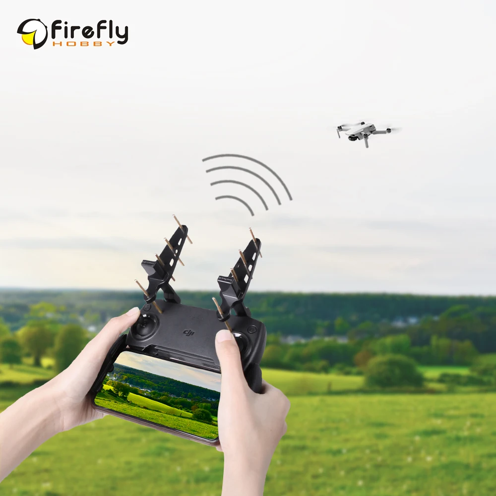 Sunnylife 2Pcs Yagi 2.4Ghz Drone Remote Controller Antenna Signal Booster Per Mavic Mini/Mavic 2/Smart Controller/Phantom 4 Pro