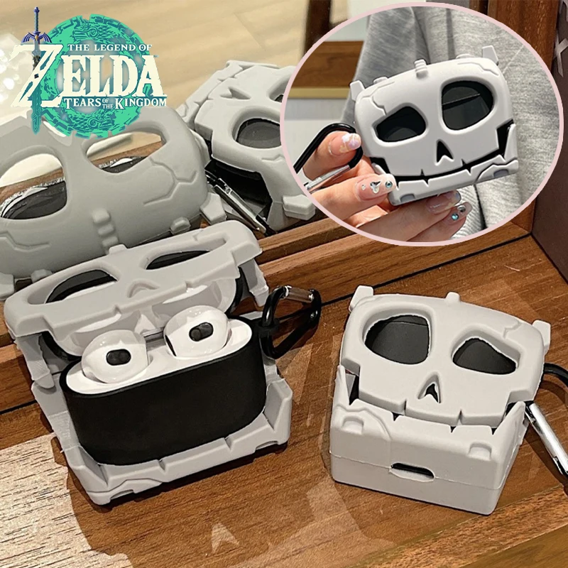Zelda Tears Of The Kingdom Skull Treasure Chest Custodia Airpods Per Airpods Pro 3 2 1 Periferiche Anime Mods Custodia Per Cuffie Wireless