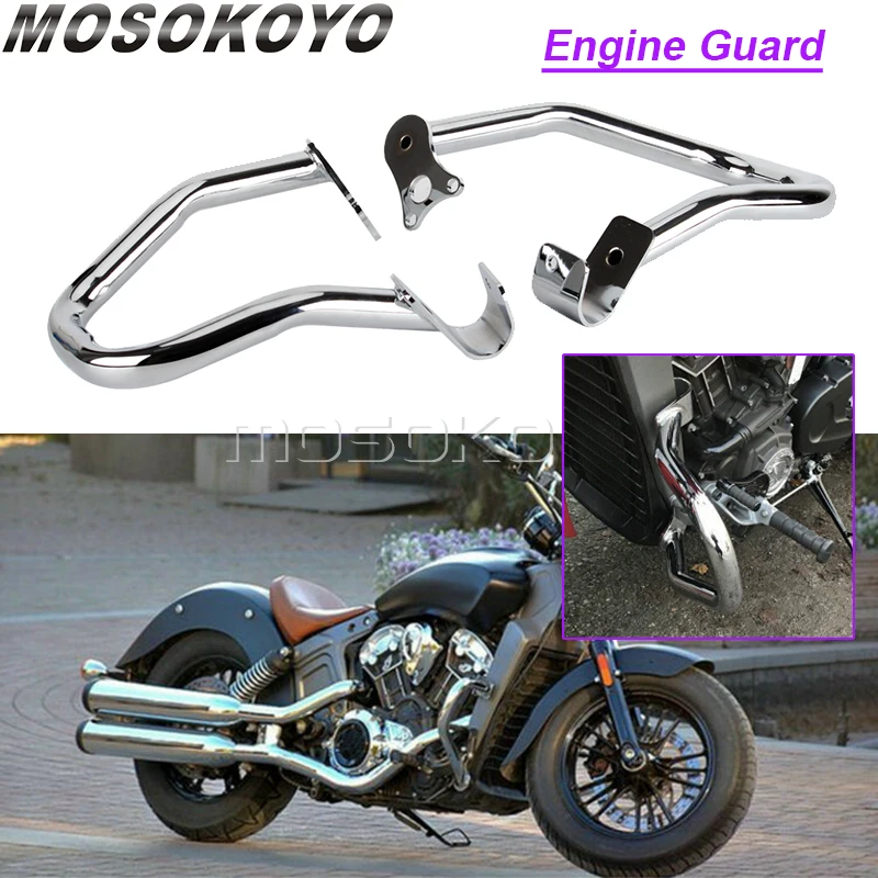 Moto Anteriore Highway Engine Bar 2881756-156 Per Indian Scout Bobber Twenty Sixty Abs 100Th Anniversary Crashs Bars Protector