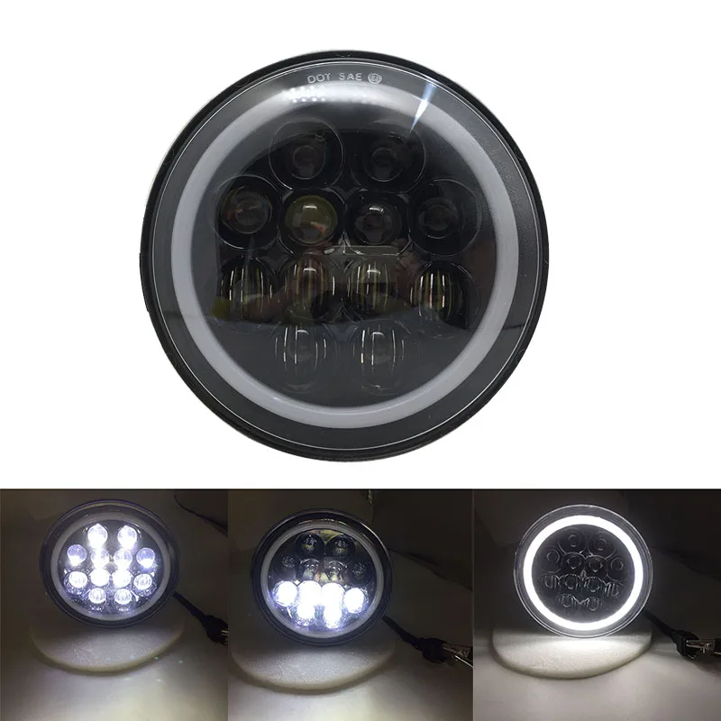 Moto 5.75 Pollici Full Halo Angel Eyes Led Faro Per Sportster Xl 883 1200 Indian Scout Bobber/Scout-Sixty 1130 Faro
