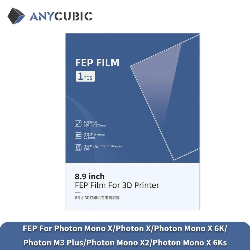 Anycubic Fep Film Per Photon Mono X Photon X Photon Mono X 6K Photon Mono X 6Ks Photon M3 Plus Photon Mono X2 Stampante 3D