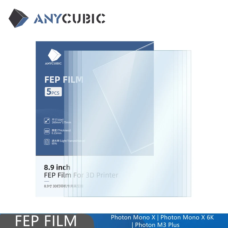Anycubic Pellicola Fep Originale Per Photon Mono X / Photon Mono X 6K / Photon M3 Plus / Photon Mono X2 / Photon Mono X 6Ks
