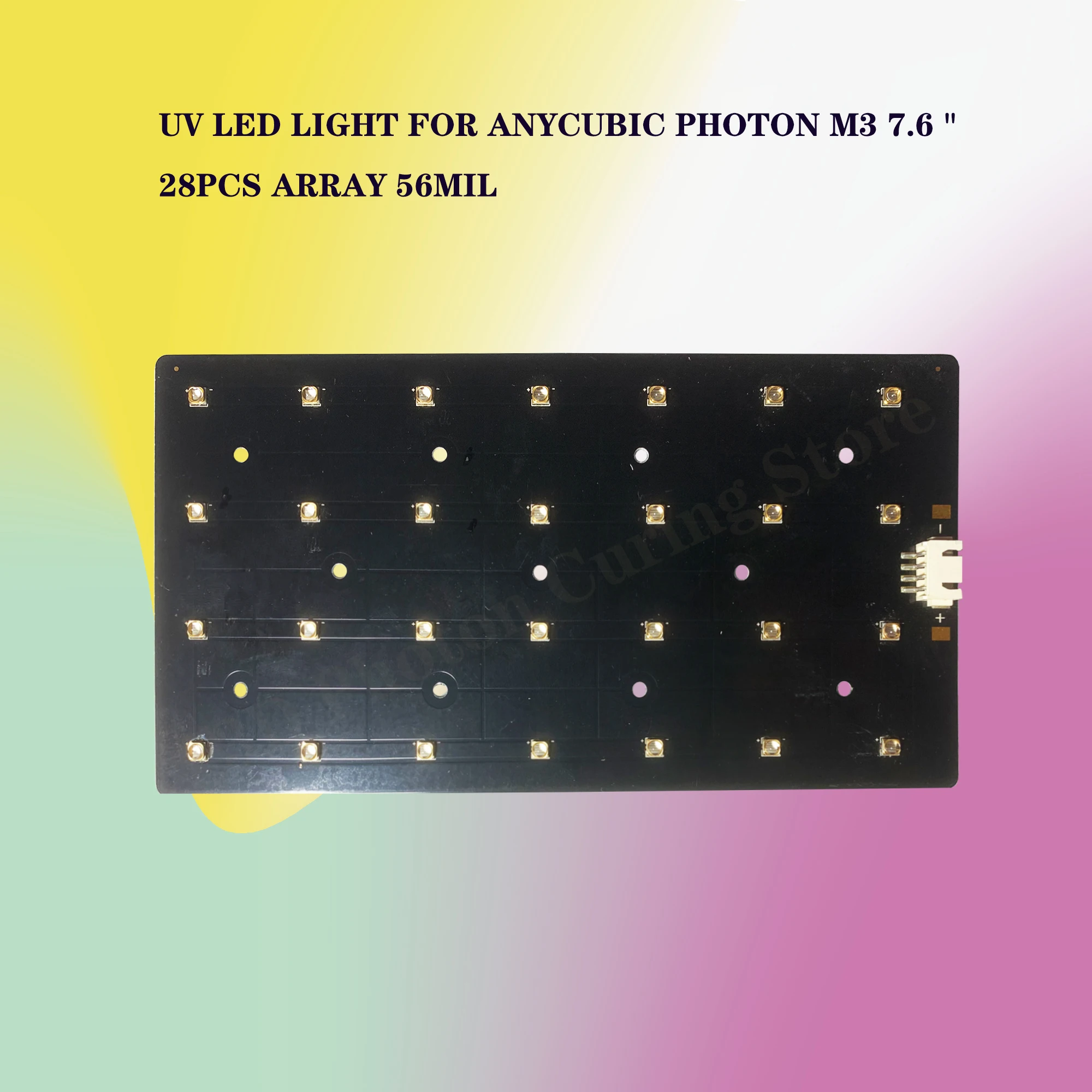 7.6-Inch Anycubic Photon Mono M3 3D Printer Uv Array 28Pcs Led 405Nm 24V Dc Pluminous Body Lamp Bead Lamp Plate