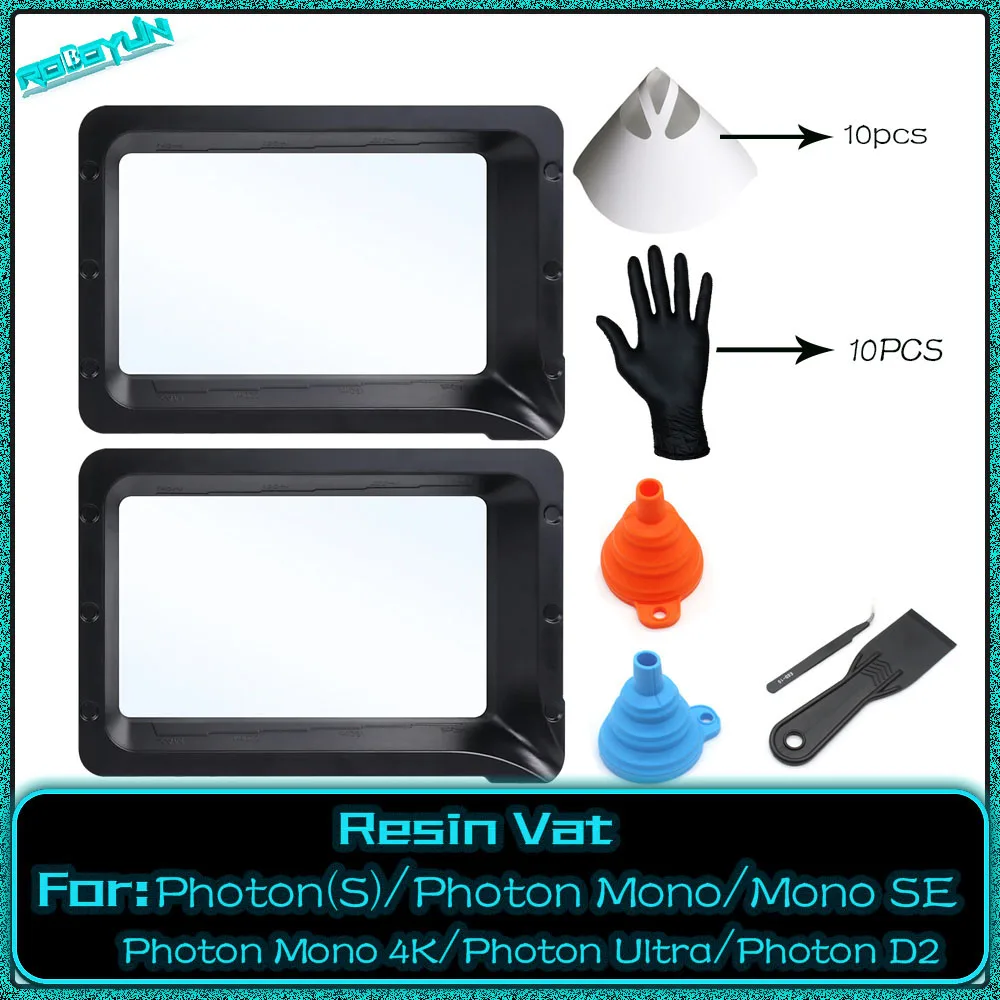 Anycubic 3D Printer Parts 2Pcs Serbatoio In Resina Uv Per Photon Mono Se/Photon Mono/Photon/Photon S/Photon Mono/Photon D2