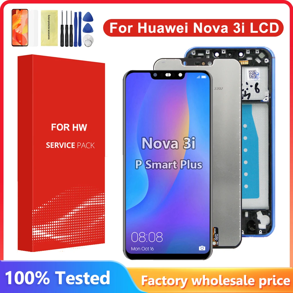 6.3 Pollici Per Huawei Nova 3I Lcd Ine-Lx1 Display Ine-Lx2 Sostituzione Touch Screen Per Display P Smart Plus 2018 Lcd Ine-Lx2R