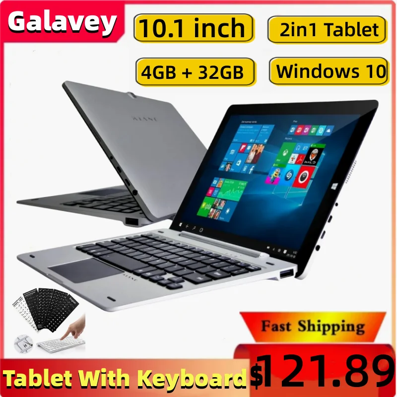 Vendite Calde 64Bit 10.1 Pollici 2Gb/4Gb 32Gb Windows 10 Tablet Intel Atom Z8350 Tablet Pc Compatibile Con Hdmi Con Tastiera Staccabile